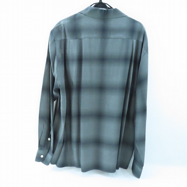 実際に弊社で買取させて頂いたWACKO MARIA/ワコマリア GUILTY PARTIES オンブレチェック 長袖 オープンカラーシャツ グレー系/XLの画像 1枚目