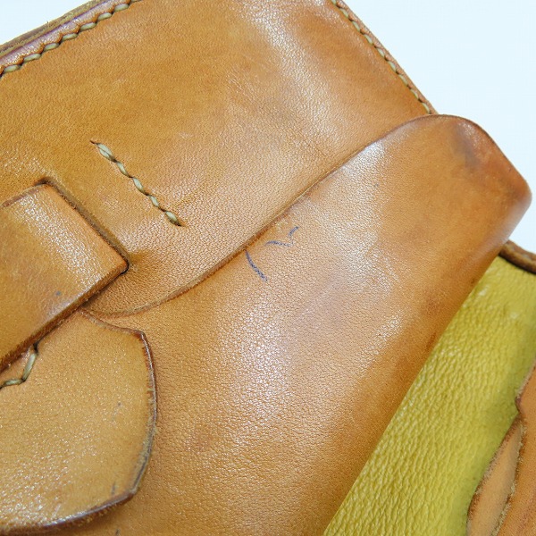 実際に弊社で買取させて頂いたTHE FLAT HEAD/フラットヘッド レザー 二つ折り長財布の画像 6枚目