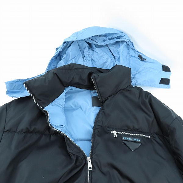実際に弊社で買取させて頂いたPRADA/プラダ 19AW トライアングルロゴ オーバーサイズ ダウンジャケット ACU1 2019 3015 SGB167 S192 I18/Lの画像 7枚目