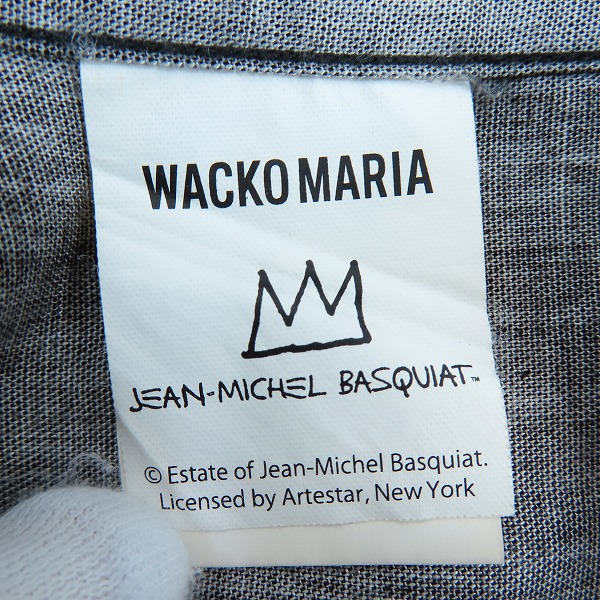実際に弊社で買取させて頂いたWACKO MARIA×JEAN MICHEL BASQUIAT/ワコマリア×ジャンミシェルバスキア 21SS HAWAIIAN SHIRT/ハワイアンシャツ TYPE-1/XLの画像 3枚目