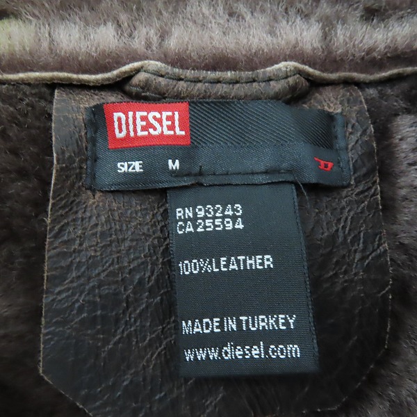 実際に弊社で買取させて頂いたDIESEL/ディーゼル カウレザー ムートンジャケット Mの画像 2枚目