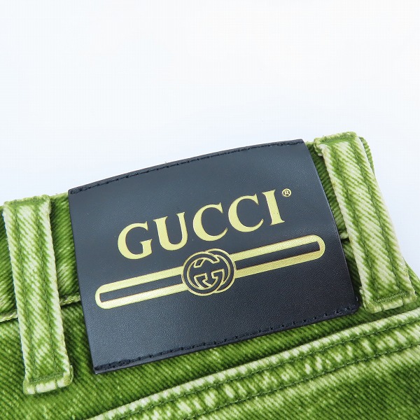 実際に弊社で買取させて頂いたGUCCI/グッチ ボタンフライベロアロングパンツ 594931 XDAXK/36の画像 2枚目