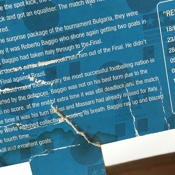 実際に弊社で買取させて頂いた【未開封】CORINTHIAN/コリンシアン PRO Stars XL/プロスターズ ROBERTO BAGGIO/バッジオ イタリア フィギュアの画像 8枚目