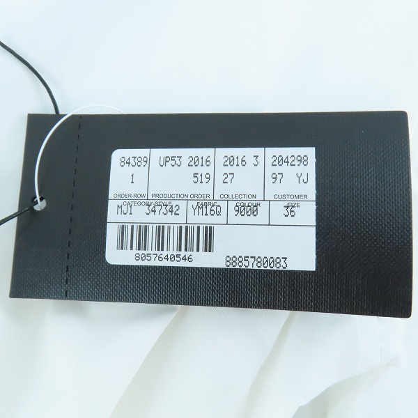 実際に弊社で買取させて頂いた(2)【未使用】SAINT LAURENT/サンローラン 17SS コットン ドレスシャツ 347342 YM16Q/36の画像 6枚目