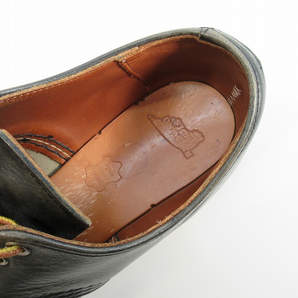 実際に弊社で買取させて頂いたRED WING/レッドウィング 旧羽タグ フォアマン レザーシューズ 8100/8Dの画像 4枚目