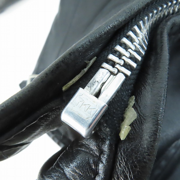 実際に弊社で買取させて頂いたSCHOTT/ショット ライナー付き レザー シングルライダースジャケット/38の画像 7枚目