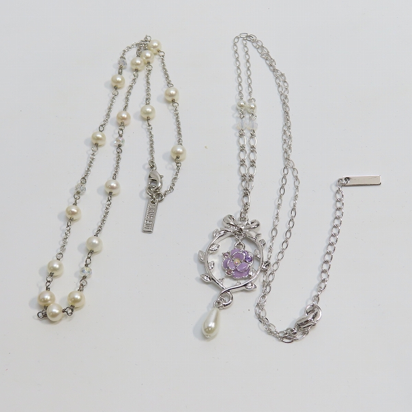 実際に弊社で買取させて頂いたANNA SUI/アナスイ ローズトップ/パール ネックレス/イヤリング/ブレスレット 4点セットの画像 1枚目