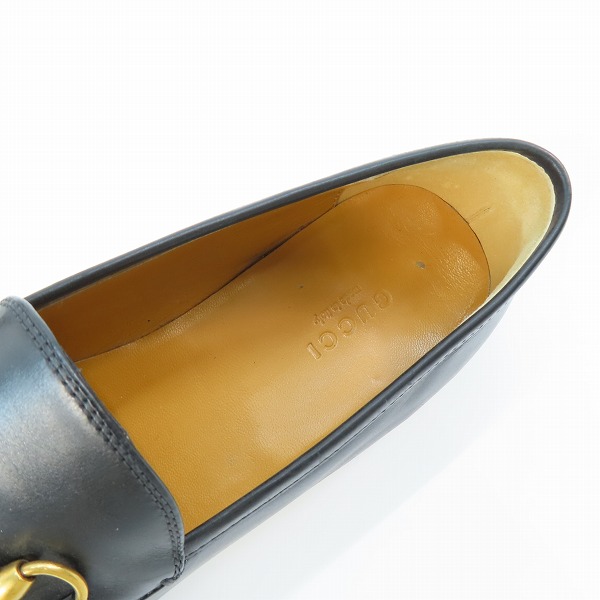 実際に弊社で買取させて頂いたGUCCI/グッチ ヨルダーン レザーホースビットローファー 404069 /38の画像 4枚目