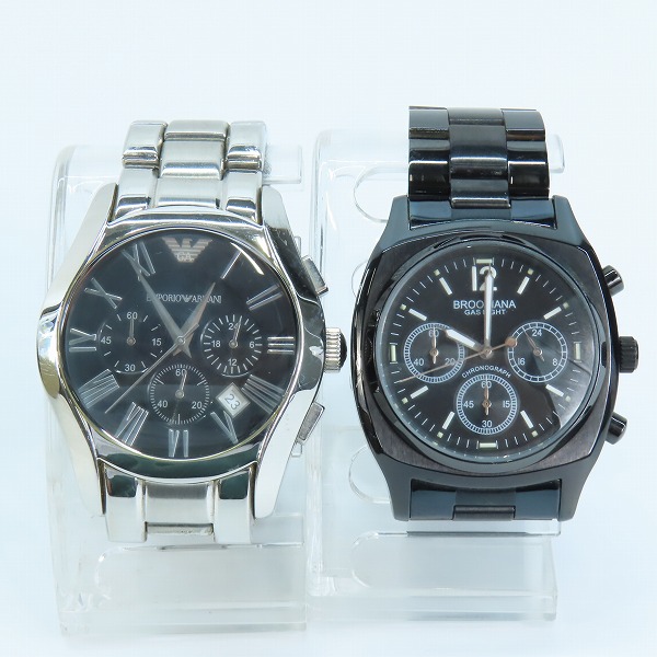 実際に弊社で買取させて頂いたEMPORIO ARMANI/エンポリオアルマーニ BROOKIANA/ブルッキアーナ  腕時計 2点セット【動作未確認】