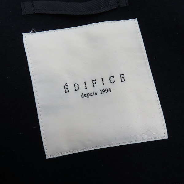 実際に弊社で買取させて頂いたEDIFICE/エディフィス フーディージップアップウールコート 19-020-300-1013-3-0/Lの画像 2枚目