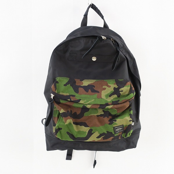 実際に弊社で買取させて頂いたPORTER/ポーター リュックサック バックパック ブラック/カモ柄 迷彩