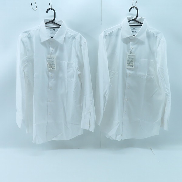 実際に弊社で買取させて頂いた【未使用】UNIQLO/ユニクロ スーパーノンアイロン ワイシャツ /L 2点セットの画像 0枚目