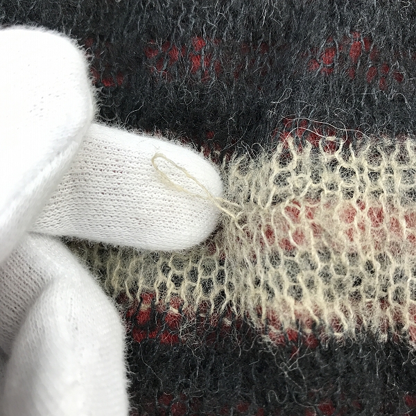 実際に弊社で買取させて頂いたRoen/ロエン ダメージ加工 レーヤード ボーダー ニット/カットソー 76147043 /48の画像 7枚目