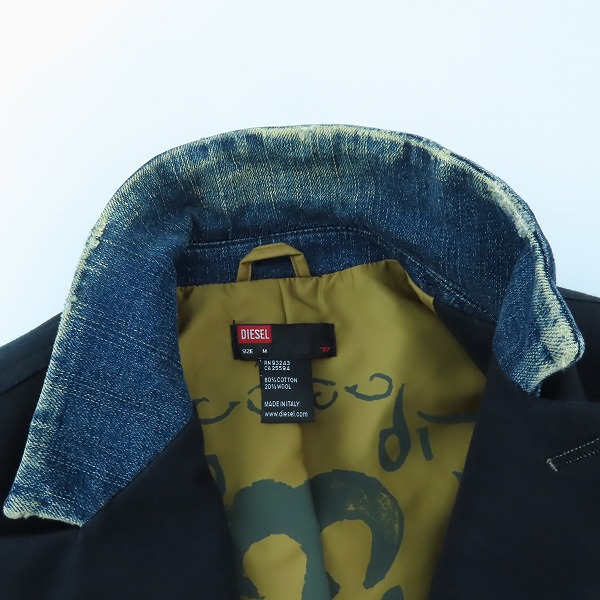 実際に弊社で買取させて頂いたDIESEL/ディーゼル デニム切替 テーラードジャケット Mの画像 6枚目