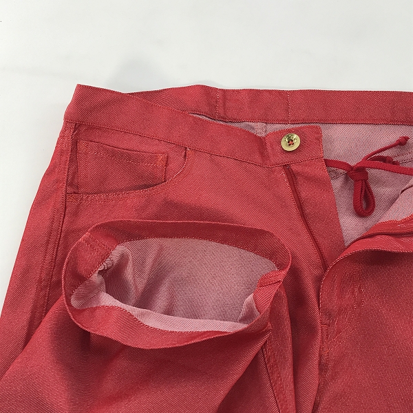 実際に弊社で買取させて頂いたEVISU/エヴィス カモメプリント ハーフパンツ レッド/36の画像 7枚目