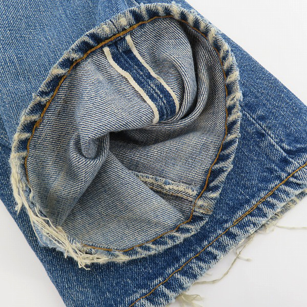 実際に弊社で買取させて頂いたLEVI'S/リーバイス ヴィンテージ 70s 501 刻印2/点々/不均等V/ビッグE/セルビッジ デニムパンツW30L30の画像 9枚目