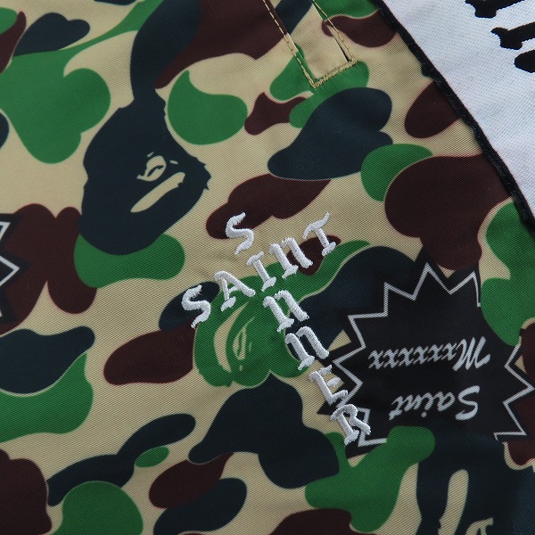 実際に弊社で買取させて頂いたA BATHING APE×SAINT MICHAEL/エイプ×セントマイケル HEART CAMO TRACK PANTS/カモフラ/迷彩 パンツ/Mの画像 6枚目