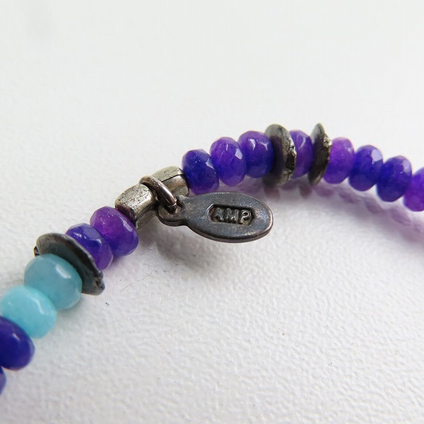 実際に弊社で買取させて頂いたAMP JAPAN/アンプジャパン ビーズ ネックレス パープル/ブルーの画像 1枚目