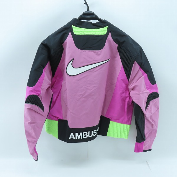 実際に弊社で買取させて頂いた【未使用】NIKE×AMBUSH/ナイキ×アンブッシュ Motorcycle Jacket バイカージャケット CW8000-693/XXLの画像 1枚目