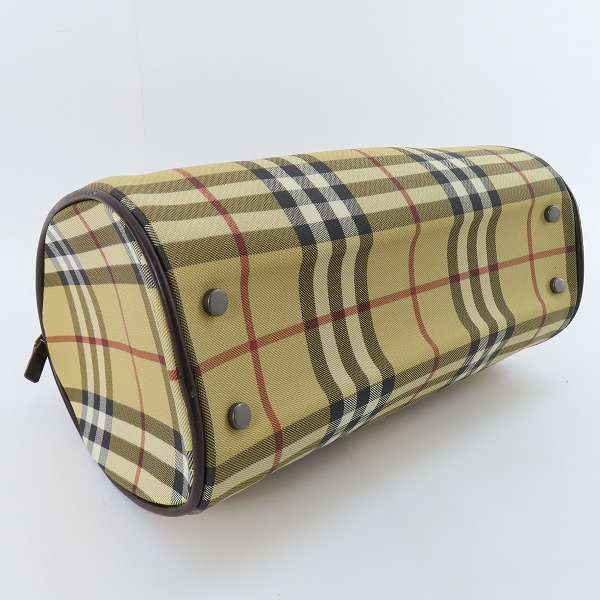 実際に弊社で買取させて頂いたBURBERRY/バーバリー ノバチェック キャンバス/レザー ミニボストン ハンドバッグの画像 2枚目