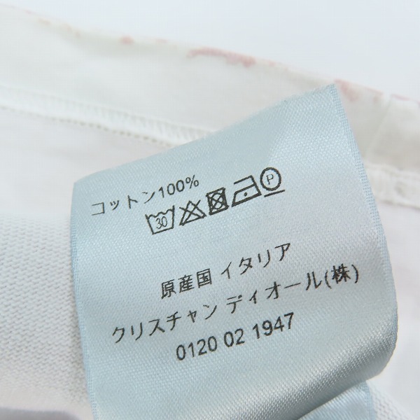 実際に弊社で買取させて頂いたChristian Dior×SHAWN STUSSY/クリスチャンディオール×ショーンステューシー ロゴ Tシャツ ピンク 033J625E0554/XLの画像 4枚目