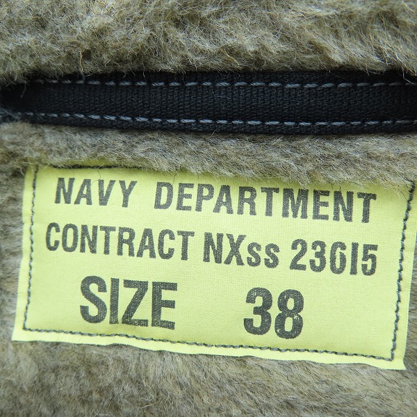 実際に弊社で買取させて頂いたBUZZ RICKSON'S/バズリクソンズ フライトジャケット N-1 NAVY “NAVY DEPARTMENT” DD-445 USS FLETCHER No.BR14438/38の画像 3枚目