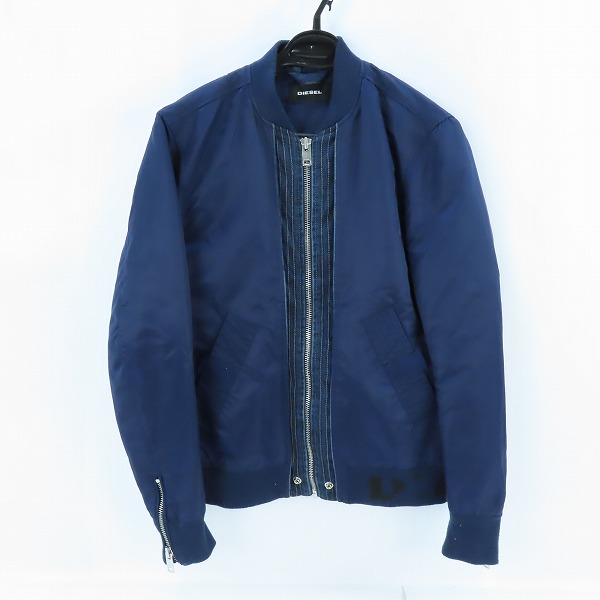 実際に弊社で買取させて頂いたDIESEL/ディーゼル デニム切替 フライトジャケット MA-1 ブルゾン 裏地キルティング/M