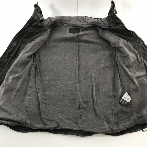 実際に弊社で買取させて頂いたISAMUKATAYAMA BACKLASH/バックラッシュ イタリアンホースレザー 製品染め フードブルゾン 1670-02/Mの画像 5枚目