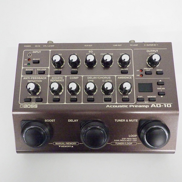 実際に弊社で買取させて頂いたBOSS/ボス AD-10 Acoustic Preamp 2ch アコースティックギター用プリアンプ ACアダプター付【簡易動作確認済】の画像 1枚目
