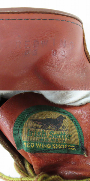 実際に弊社で買取させて頂いたRED WING/レッドウィング 半円犬タグ アイリュッシュセッターブーツ 875 /6.5の画像 6枚目