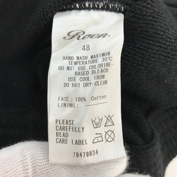 実際に弊社で買取させて頂いたRoen×Disney/ロエン×ディズニー ミッキーマウス 半袖パーカー 70470034 /48の画像 4枚目