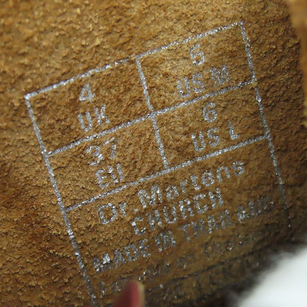 実際に弊社で買取させて頂いたDr.Martens/ドクターマーチン CHURCH/チャーチ 5ホールモンキーブーツ/1150 /UK4の画像 6枚目