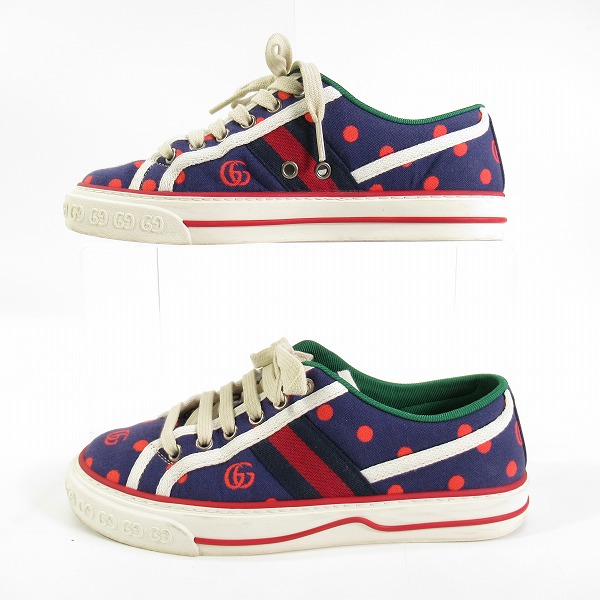 実際に弊社で買取させて頂いたGUCCI/グッチ TENNIS 1977 テニス シェリー GG シューズ/スニーカー 36.5の画像 3枚目