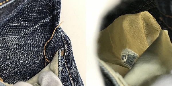 実際に弊社で買取させて頂いたEVISU/エヴィス かもめ Lot2001 No2 デニムパンツ/36×35の画像 8枚目