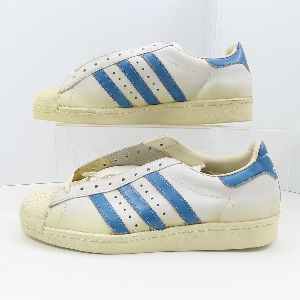 実際に弊社で買取させて頂いたadidas/アディダス 金ベロ/フランス製/ヴィンテージ SUPERSTAR/スーパースター スニーカー 9.5の画像 3枚目