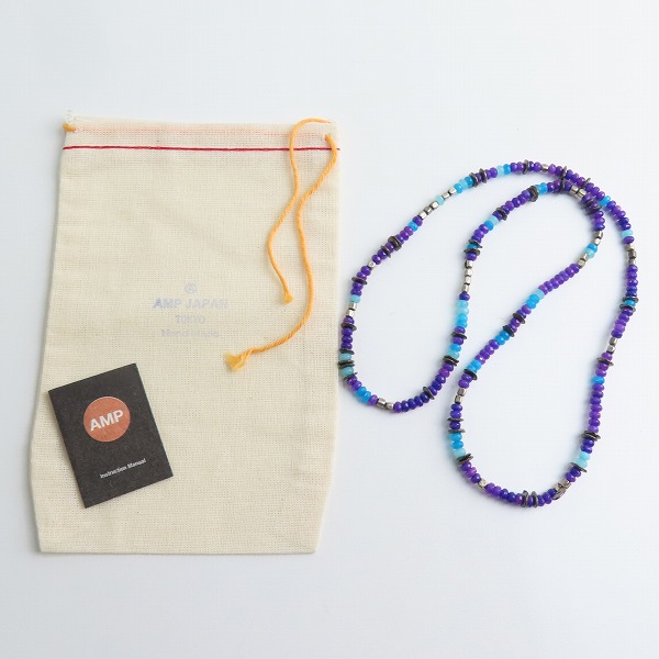 実際に弊社で買取させて頂いたAMP JAPAN/アンプジャパン ビーズ ネックレス パープル/ブルーの画像 5枚目