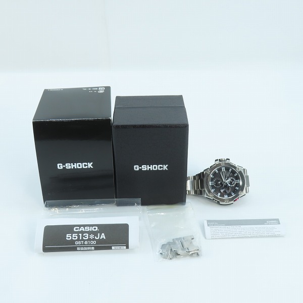 実際に弊社で買取させて頂いたG-SHOCK/Gショック G-STEEL/Gスチール Bluetooth搭載 タフネスクロノグラフ タフソーラー GST-B100D-1AJFの画像 9枚目