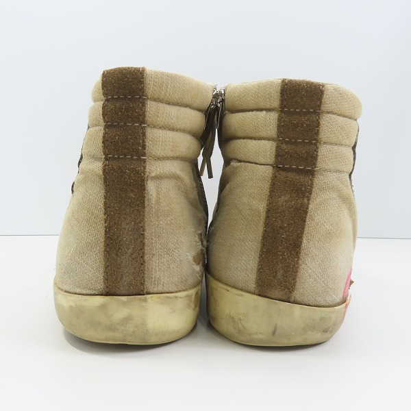 実際に弊社で買取させて頂いた【観賞用】GOLDEN GOOSE/ゴールデングース SLIDE/スライド USED加工 サイドジップ シューズ/43の画像 1枚目