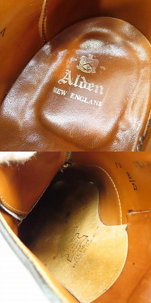 実際に弊社で買取させて頂いたALDEN/オールデン カーフレザー プレーントゥシューズ 53507/10の画像 6枚目