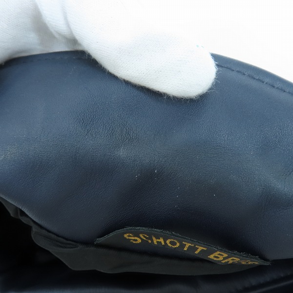 実際に弊社で買取させて頂いたSchott/ショット カウレザー/牛革 サマーワンスター ダブルライダースジャケット 7445 /36の画像 4枚目