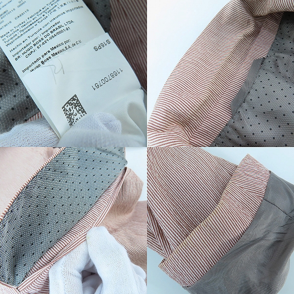 実際に弊社で買取させて頂いた【JPタグ】HUGO BOSS/ヒューゴボス ストライプ スーツ セットアップ テーラードジャケット/パンツ 46の画像 8枚目