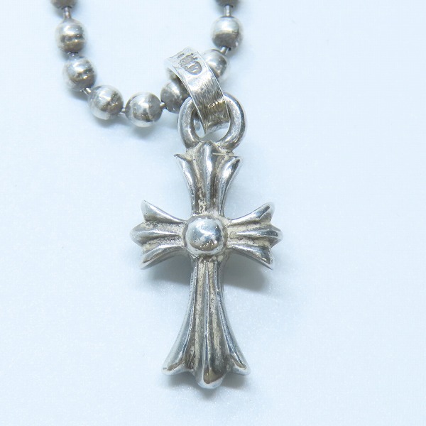 実際に弊社で買取させて頂いた【原本/インボイス】CHROME HEARTS/クロムハーツ CRS BBY FAT/CHクロス ベビーファットチャーム ボールチェーン付きの画像 2枚目