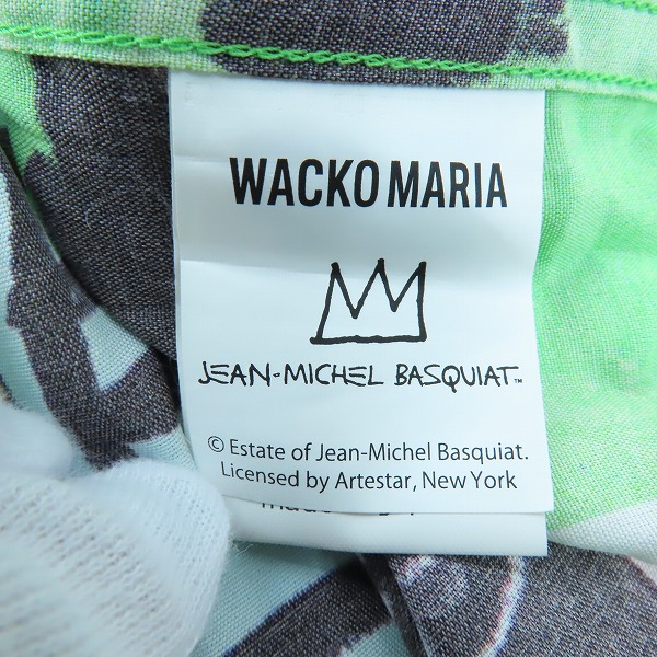 実際に弊社で買取させて頂いたWACKO MARIA×JEAN MICHEL BASQUIAT/ワコマリア×ジャンミシェルバスキア 22AW L/S TYPE-3 ハワイアンシャツ/XLの画像 3枚目