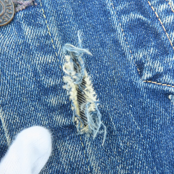 実際に弊社で買取させて頂いたLEVI'S/リーバイス ヴィンテージ ビッグE/ボタン裏刻印D デニムジャケット/Gジャンの画像 6枚目