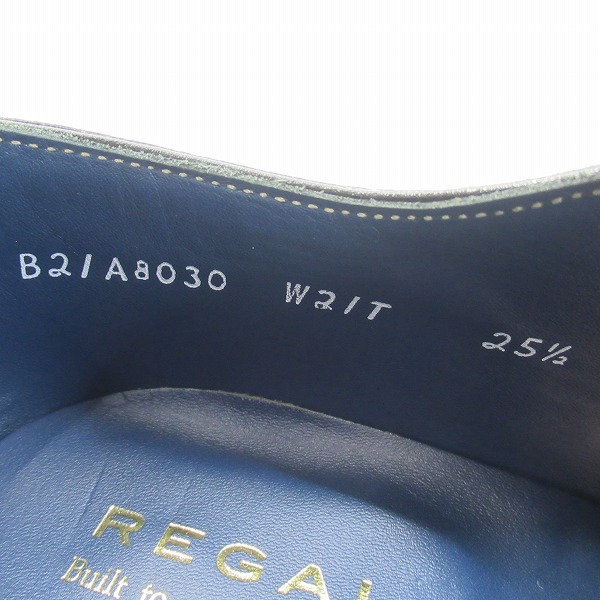 実際に弊社で買取させて頂いたREGAL/リーガル ストレートチップ レザー ビジネスシューズ W21T/25.5の画像 5枚目