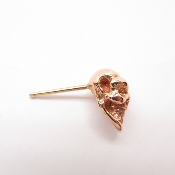 実際に弊社で買取させて頂いたBWL/ビルウォールレザー スカル 18K スタッドピアスの画像 3枚目