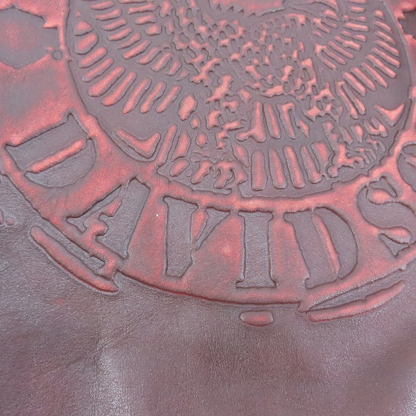 実際に弊社で買取させて頂いたHARLEY-DAVIDSON/ハーレーダビッドソン 背面ロゴ レザー シングルライダースジャケット Lの画像 7枚目