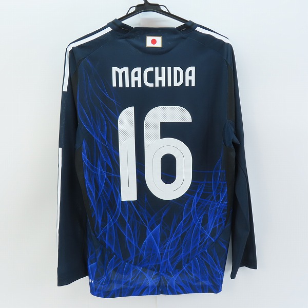 実際に弊社で買取させて頂いたY-3/ワイスリー サッカー日本代表 2024 ホーム オーセンティック 長袖ユニフォーム #16 町田浩樹 IS5611/2XLの画像 1枚目