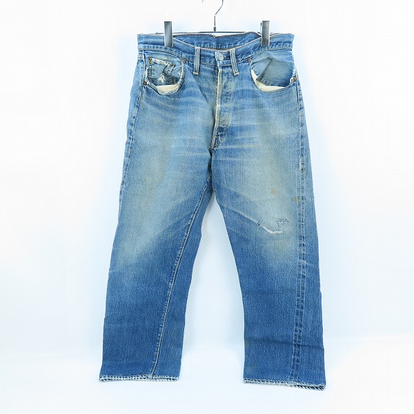 実際に弊社で買取させて頂いたLEVI'S/リーバイス 501 66前期 ボタン裏刻印6 足長R ビッグE ヴィンテージ/ビンテージ デニムパンツ