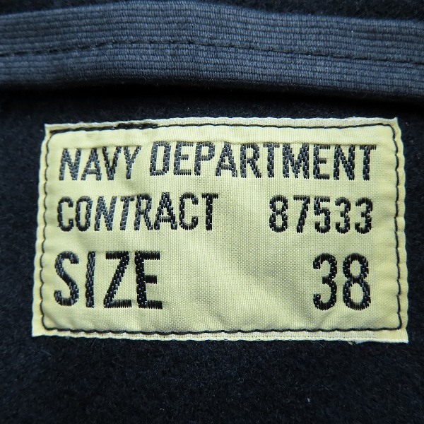 実際に弊社で買取させて頂いたBUZZ RICKSON'S/バズリクソンズ デッキジャケット No.BR15579 "CONTRACT 87533"/38の画像 2枚目